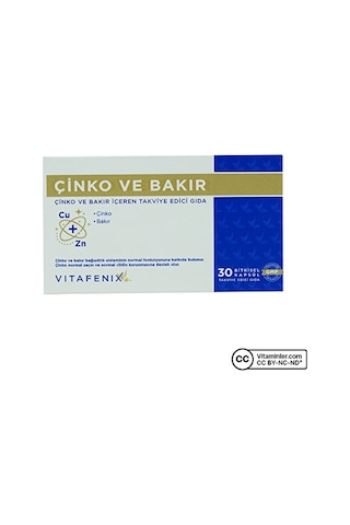 Vitafenix Çinko Ve Bakır 30 Kapsül