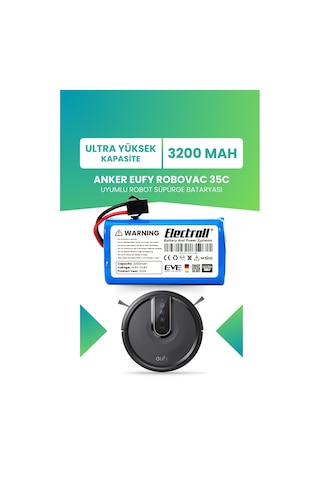 Eufy Robovac 35c Batarya 3.200mah Pil Robot Süpürge Batarya