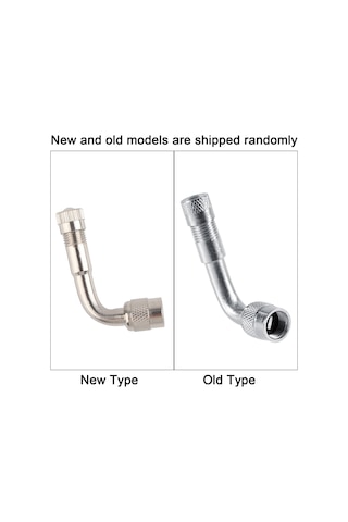 Springsun Oto Motosiklet Lastik Valfi 90 Derece Gümüş Nikelli Şişirme Uzatma Borusu Hava Basıncı Kontrolü Ve Ekoloji Uyumlu