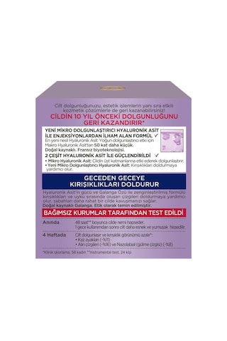 L'Oreal Paris Revitalift Filler Dolgunlaştırıcı Gece Kremi 50 ML