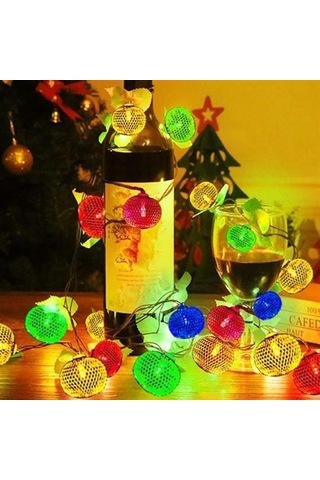 Hobibahçem Parti Ve Özel Gün Dekorasyonu Top Led Kandil Şeklinde Aydınlatma Renkli