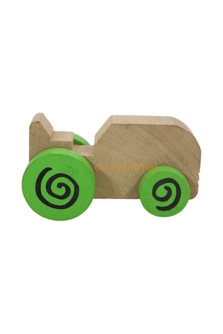 Mr. Quokka Ahşap Traktör - Yeşil
