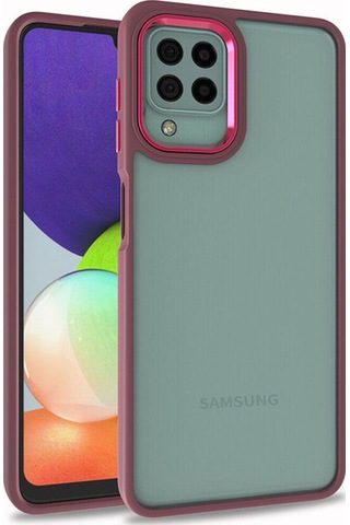 Galaxy A12 Kılıf Zore Flora Kapak Kırmızı
