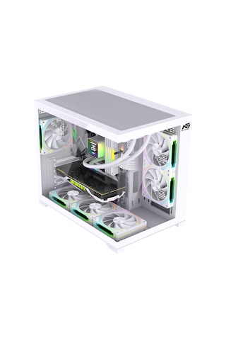 Orion Cube Xl 6x Argb Fan Kumanda Ve Kontrolcü M-atx Boş Bilgisayar Kasası Beyaz