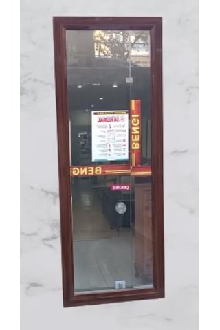 Boy Ayna MDF Çerçeve 1 Sınıf Ayna Parlak Ceviz Boya El yapımı ceviz