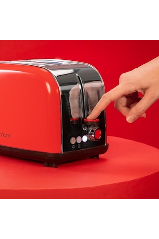 Cecotec Toastin Time 850 Red Lite 850 W Ekmek Kızartma Makinesi