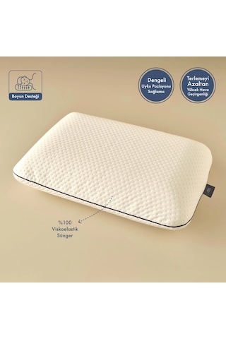 Bella Maison Relax Visko Yastık Beyaz 60 x 40 x 13 CM