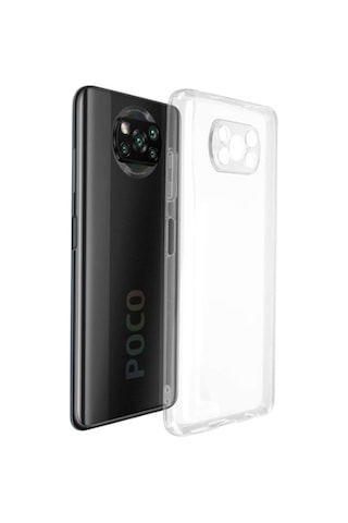 Poco X3 Pro 3D Kılıf Şeffaf Silikon Kamera Korumalı