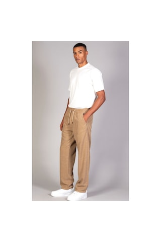 Little Cup Jeans Co Erkek Beli Lastikli Battal Beden Tensel Kumaş Camel Baggy Pantolon