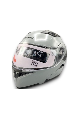 Motosiklet Rs2 Kask Çene Açılır Güneş Vizörlü Glos Grey Gri