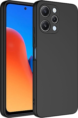 Noktaks - Xiaomi Redmi 12 Uyumlu - Kılıf İçi Kadife Koruyucu Mara Lansman Kapak - Siyah
