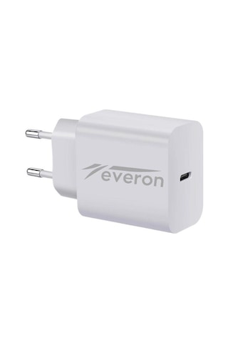 Samsung Galaxy A26 5g İle Uyumlu 25w Qc 3.4a Type C Şarj Adaptörü Evr-003 Beyaz