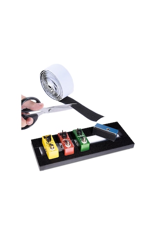 Suofeng Elektro Gitar Efekt Pedalı Yapışkan Bant, 5cm X 2m, Siyah, Loop Kadife , Kolay Kurulum