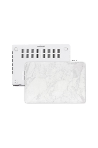 Apple Uyumlu MacBook Air Kılıf 13 İnç Mermer Eski Usb'li Model 2010-2017 A1369 A1466 İle Beyaz