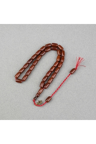 Omari Sıkma Kehribar Fıçı Kesim Oturtma İmameli Sistemli 7x11mm Tesbih