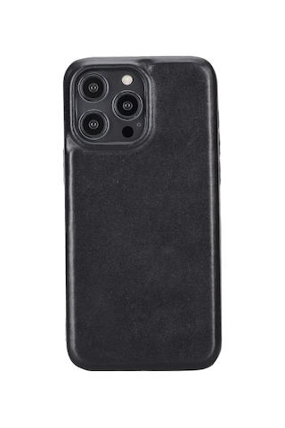Apple Uyumlu iPhone 15 Pro Max Deri Arka Kapak Rock Rst1