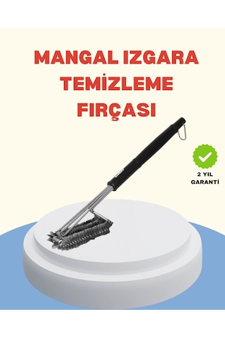 Uzun Saplı Izgara Temizleme Fırçası Çelik Telli Çok Renkli