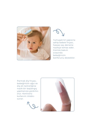 Babyjem Bebek Bakım Bakım Seti Mavi 7 Parça + Pamukçuk Eldiveni Mavi Hediyeli
