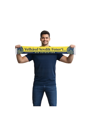 Fenerium Unısex Velhasıl Sevdik Feneri Şal Uv Kutu Sarı - Lacivert
