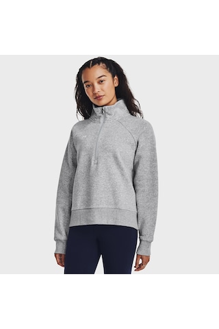 Under Armour Rival Fleece Kadın Gri Dik Yaka Sweatshirt Gri