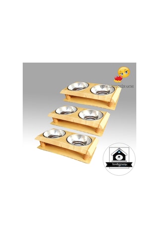 Kedigram Kedi Kulübesi Kedi Köpek Mama Kabı Paslanmaz Kase Çelik