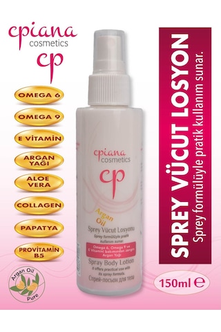 Cpiana Sprey Vücut Losyonu Argan Yağı 150ml