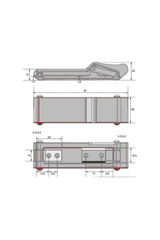 Adet Esnek Kauçuk Çekme Mandalı, Ön Depolama Rafı Mandalı Orta Termoplastik Elastomer Tekne Mandalı D O S202412241601 Diğer