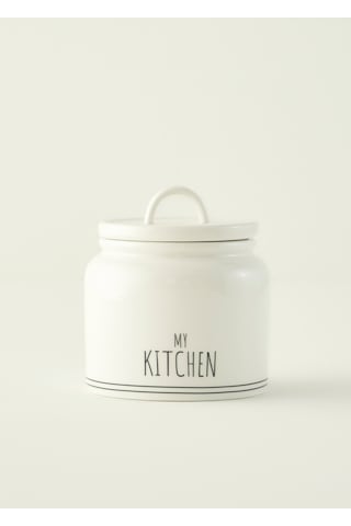 Bella Maison My Kitchen 3'lü Porselen Kavanoz Seti Beyaz 500 Cc Beyaz