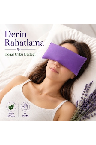 Lavande Çiftlik Lavanta Dolgulu Göz Yastığı Mor