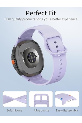 Samsung Galaxy Uyumlu Watch 8 40mm 44mm Classic 46mm Kordon Spor Silikon Band İprenkli