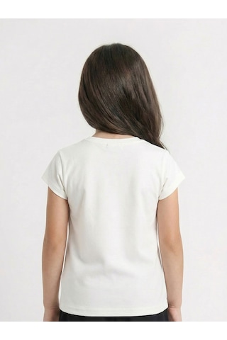 Xo Kids Kız Çocuk Tişort 4-8 Yaş 38544 Ekru