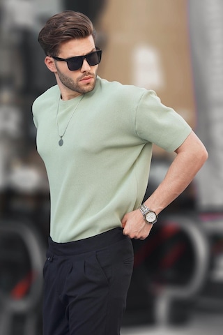 Madmext Çağla Yeşili Bisiklet Yaka Kısa Kollu Triko Erkek Tişört 6899-çağla Yeşili Çağla Yeşili