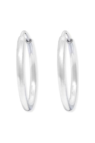 Oya Silver İnce Gümüş Halka Küpe 1.5mm 1.7x1.7cm