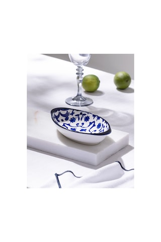 Madame Coco Reve Bleu Ellis Oval Tabak - 19 Cm - Mavi/beyaz 8684427225264 Çok Renkli