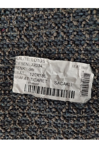 Lotus 77034 Gri 120 180