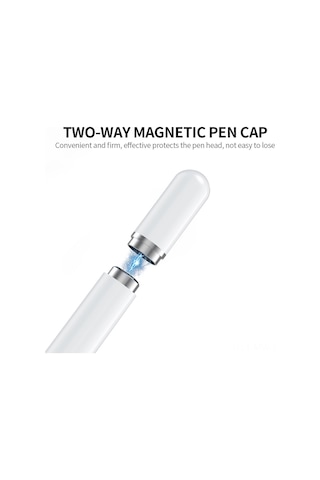 Moveevo 3'lü Metal Dairesel Uçlu Kalem: Dokunmatik, Hassas Yazı/çizim, İos/android Uyumlu Beyaz