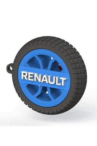 Renault Uyumlu Özel Tasarım Anahtarlık - Premium Hafif Ve Dayanıklı Mavi