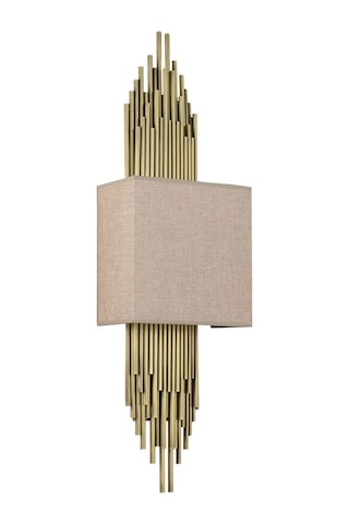 Lampaluce Straordinario Modern Tasarım Metal Ve Kumaş Aplik 85cm Sarı Eskitme