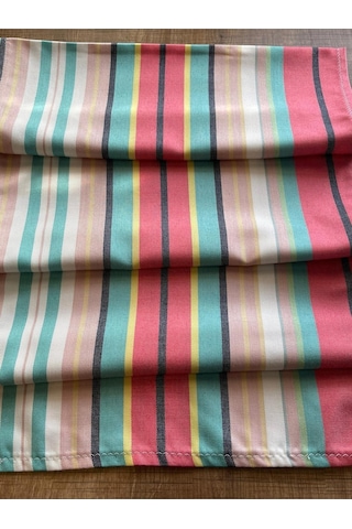 Çizgili Renkli Masa Runner Masa Örtüsü 145x36 Cm Renkli