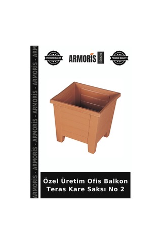 Özel Üretim Ofis Balkon Teras Kare Saksı No 2