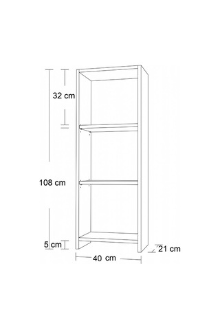 Mobilique 3 Raflı Mini Kitaplık 600-00-021