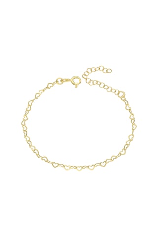 Zincir Kalp Bileklik 717011 Gold