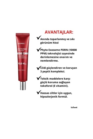 Medipeel Phyto Exosome Pdrn Lifting Shot Göz Kremi 40 Ml Kırışıklık Karşıtı & Sıkılaştırıcı
