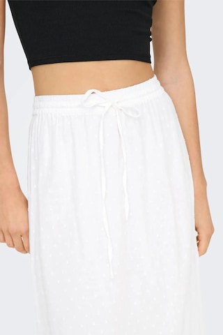 Only Kadın Onlmıley Beli Lastikli Ve Bağcıklı %100 Pamuk Maxi Etek 15350029 Ekru Ekru