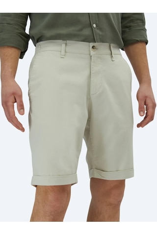 Kip Taş Düz Dokuma Slim Fit Casual Pamuk Karışımlı Bermuda Taş