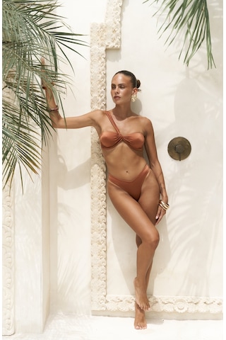 Mai Collection Mai Studios Co. Balisya Tek Omuz Asimetrik Kiremit Bikini Üstü Kiremit