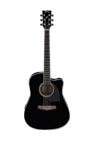 Ibanez Pf15Ece-Bk Elektro Akustik Gitar Kılıf + Askı + Jak + Pena