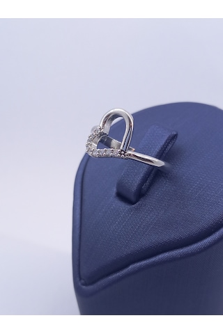 Kalpli Zirkon Taşlı Gümüş Yüzük