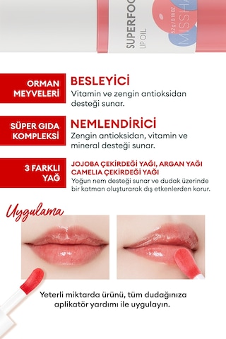 Missha Super Food Lip Oil Berry Yoğun Nemlendirici Dut Özlü Dudak Bakım Yağı 5.2 G