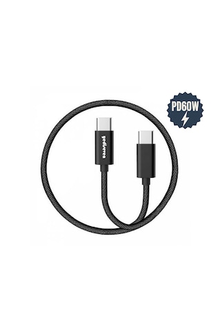 Yediseven Yds30 Type C To Type C Android Kısa Şarj Kablosu 60watt Powerbank Car Play 30 Cm